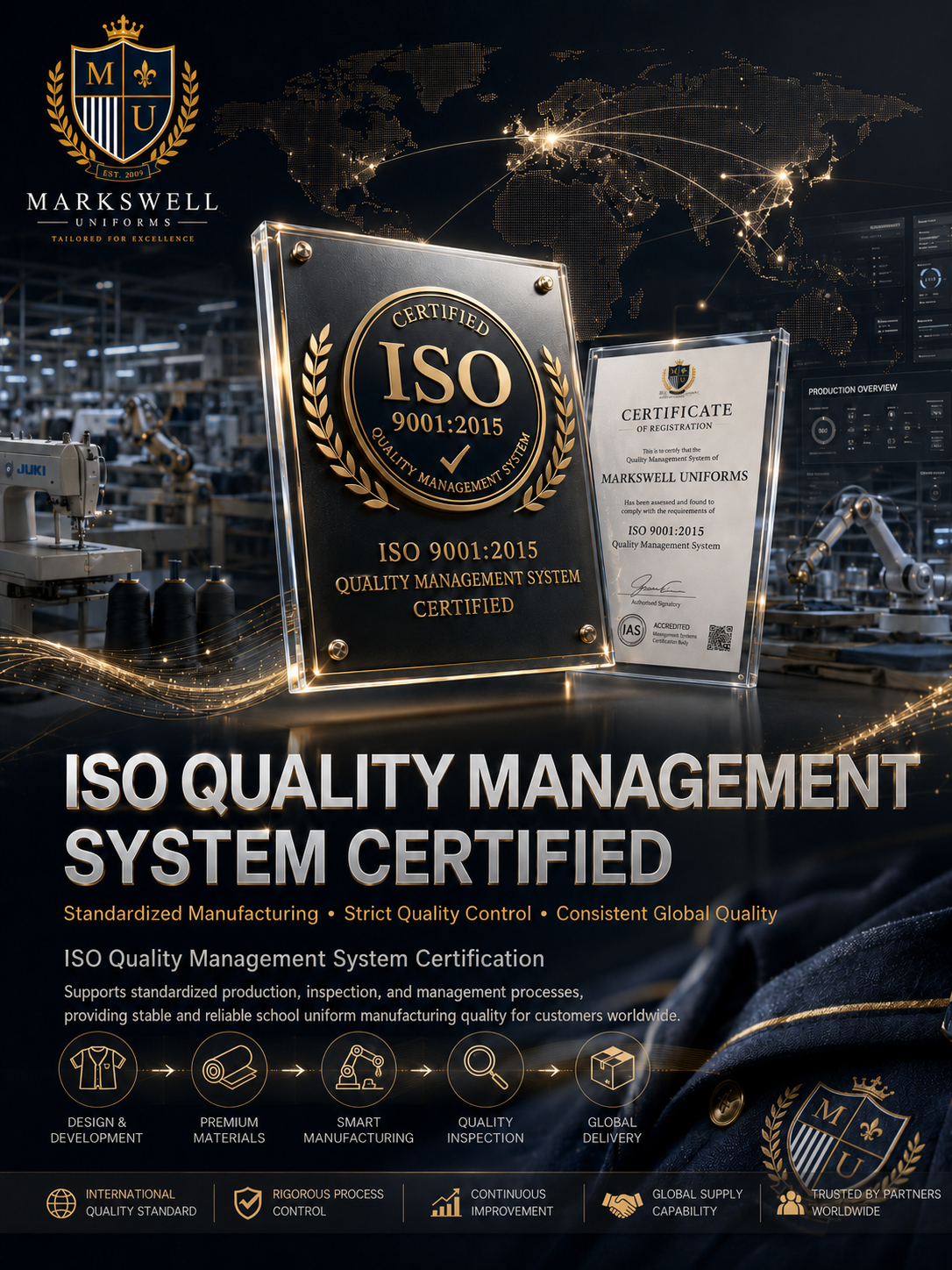 MARKSWELL ISO quality management certification visual board